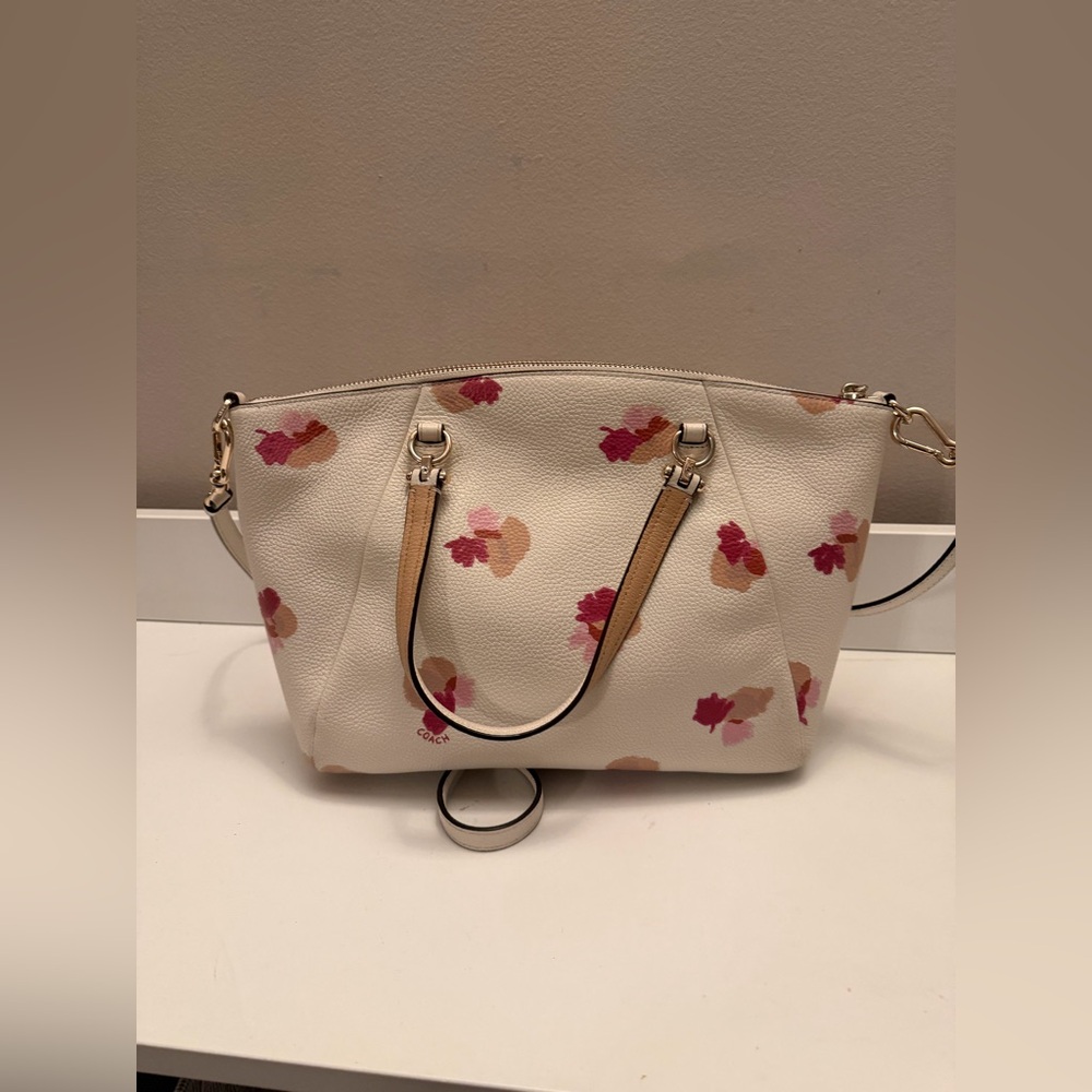 Coach Prairie Satchel with Pop Floral Print in Gold/Chalk Multi - Picture 3 of 9